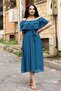 Pertol Madonna Ruffle Collar Plus Size Chiffon Dress - 2
