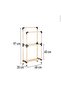 Wooden Bathroom Towel Holder with Shelf 2 Hangers 48 Cm Width - 4