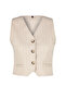 Beige Striped Button Crop Woven Blouse Twoss24Bz00173 - 7