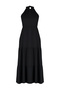 Siyah*001 Boyundan Bağlamalı Baskılı A-Line Maxi Örme Maxi Elbise TWOSS23EL00705 - 7
