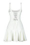 Bridal Beyaz A-Kesim Astarlı Korse Detaylı Biyeli Kısa Abiye Mezuniyet Elbisesi TPRSS23EL00251 - 14