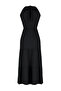 Siyah*001 Boyundan Bağlamalı Baskılı A-Line Maxi Örme Maxi Elbise TWOSS23EL00705 - 8