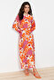 Pink Belted Floral Woven Dress TCTSS24EB00049 - 3