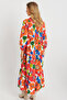 Women's Pattern Casual Mini Dress Orange ASH23046 - 7