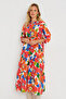 Women's Pattern Casual Mini Dress Orange ASH23046 - 5