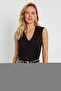Women's Polo Neck Blouse Black AYD276 - 5