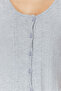 Gray Melange Patchwork Crop Pool Neck Ribbed Stretchy Knitted Blouse TWOSS24BZ00364 - 4