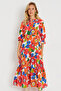 Women's Pattern Casual Mini Dress Orange ASH23046 - 4