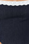 Koyu Mavi Dantel Yaka Detaylı Askılı Denim Comfort/Esnek Crop Büstiyer TWOSS24BS00010 - 4