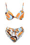 Abstract Patterned Balcony Tie High Waist High Leg Regular Bikini Set TBESS24BT00056 - 7