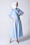 Women's Laced Front Long Tulle Dress - 4