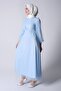 Women's Laced Front Long Tulle Dress - 6