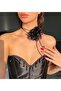 flower necklace rose choker necklace - 2
