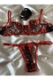 Black-Red Bralet Takımı - 3