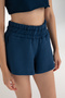 High Waist Pocket Shorts Indigo - 4