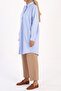 Blue Basic Shirt Tunic with Hidden Placket - 3