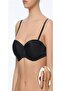 حمالة صدر نسائية سوداء 6026 Underwire بدون حمالات وحزام شفاف مدعوم بحمالة صدر صغيرة