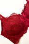 Women's Red 7023 Underwire Lace Compressor Minimizer Bra - 2