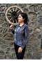 Women's Anthracite Sequin Bomber Jacket
