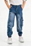 Boy's Jogger Cargo Pocket Jeans Trousers - 3