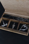 Necklace Set , Charcoal grey Wood, Special Gift, Scandinavian Axe, Spear and Wolf, Rope and Chain. - 5