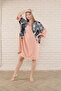 women's short sleeve midi length tunic dress - 8