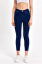 Nancy Skinny Jeans Dark Blue Fitting Lycra High Waist Jean - 5