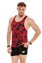 Red Camouflage Men's Fitness Athlete Undershirt