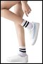 Unisex 6-Piece Tennis College Socks 3 Black And 3 White - 4