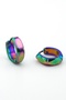 Iridescent Colorful Steel Women Men Unisex Hoop Earrings Er010 - 2