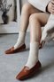 Manifest Blunt Toe Flat Sole Buckle Tan Brown Loafer Ballerinas Comfortable Women's Daily Shoes - 5
