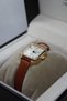 Tan Color Cord, Square Steel Case Wristwatch - 2