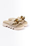 Women's Suede Genuine Leather Buckle Slippers 6247 - 4