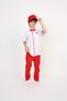 Boy's Suit Flag and Hat Gift Striped Shirt Red Pantalon April 23 Show Costume - 4
