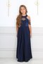 Girl's Monorail Satin Fabric Evening Dress Graduation Dress - 2