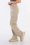 Girl's Wide Leg High Waist Beige Trousers - 5