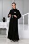 Girl's Tunnel Belted Cap & Abaya with Elastic Sleeves - 7