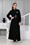 Girl's Tunnel Belted Cap & Abaya with Elastic Sleeves