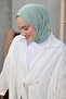 شال من سلسلة القطن المريح باللون الأخضر المائي - 2