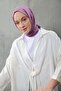 شال من سلسلة القطن المريح باللون الأرجواني