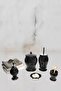 Black Foam Patterned Bathroom Set of 5 - 2