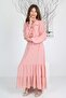 Girl's Chiffon Fabric Lined Long Length Hijab Dress - 6