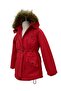 Unisex Winter Canvas Fabric Drawstring Fur Children's Hooded Coat Coat - 3