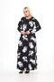 Women's Plus Size Long Sleeve Viscose Combed Cotton Hijab Suitable Long Maxi Dress - 3
