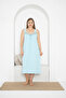 Thick Strap Lace Detailed 100% Cotton Combed Plus Size Mother's Nightgown 263 - 2