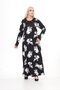 Women's Plus Size Long Sleeve Viscose Combed Cotton Hijab Suitable Long Maxi Dress - 4