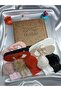 6-Piece Combination (BOXED) Handmade Baby Girl Rabbit Hair Pompom Bandana - 4