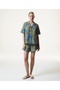 Leaf Pattern Relaxed Cut Blouse - 3