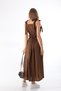 Shoulder Tie Belted Brown Gilet - 7