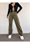 Light Khaki Cargo Pocket High Waist Palazzo Arpanar - 4